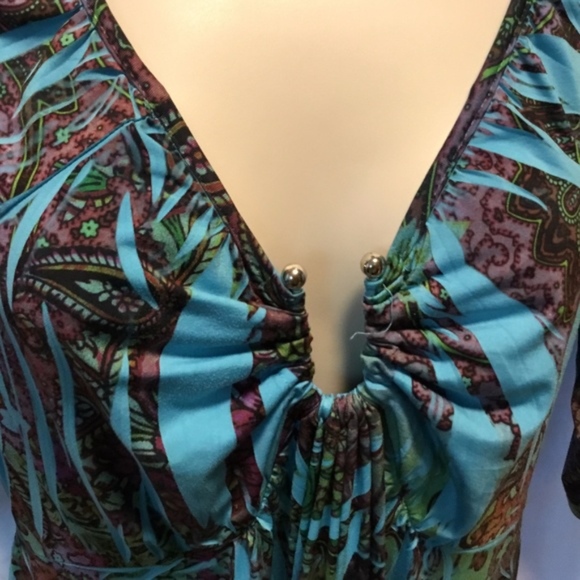Apt 9 Sz M Blue Brown Dress Ring Chest Sublimation - Picture 2 of 6